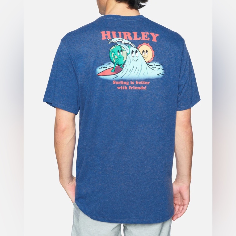 NWT! Hurley Everyday Regrind Earth and Surfs Short Sleeve T Shirt Sz Medium